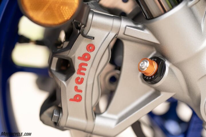 Of the many advantages the Brembo Stylema caliper offers, a big one is the opening at the top of the caliper for better airflow and heat management.